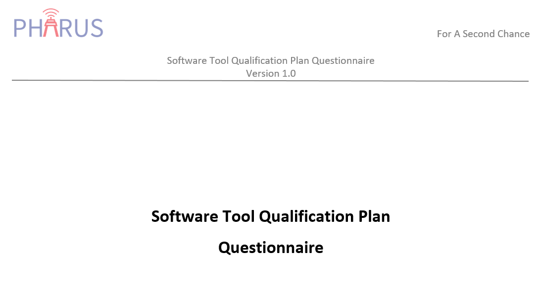 Software Tool Qualification Checklist Pharus Tech