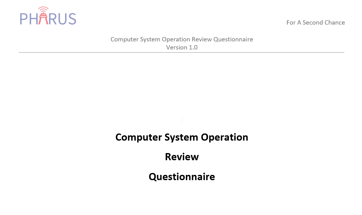 Computer System Operation Checklist – Pharus Tech